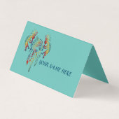 Native American Kokopelli Whale Drocatcher 1 Visitekaartje (Voorkant)