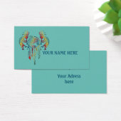 Native American Kokopelli Whale Drocatcher 1 Visitekaartje (Bureau)