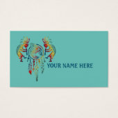 Native American Kokopelli Whale Drocatcher 1 Visitekaartje (Voorkant)