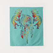 Native American Kokopelli Whale Drocatcher 1 Wandkleed (Voorkant)