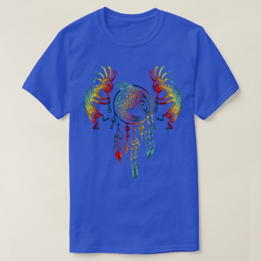 Native American Kokopelli Whale Drocatcher T-shirt (Design voorkant)