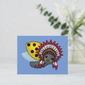 Native American Ladybug Briefkaart (Staand voorkant)