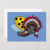 Native American Ladybug Briefkaart (Voorkant / Achterkant)