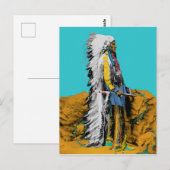 Native American Lakota Sioux Briefkaart (Voorkant / Achterkant)