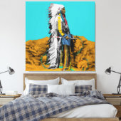 Native American Lakota Sioux Canvasprint Canvas Afdruk (Insitu (Slaapkamer))