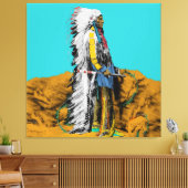Native American Lakota Sioux Canvasprint Canvas Afdruk (Insitu (Woonkamer))