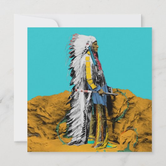 Native American Lakota Sioux Flat Wenskaart Kaart (Achterkant)