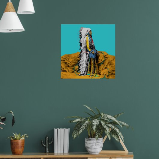 Native American Lakota Sioux Poster (Woonkamer 1)