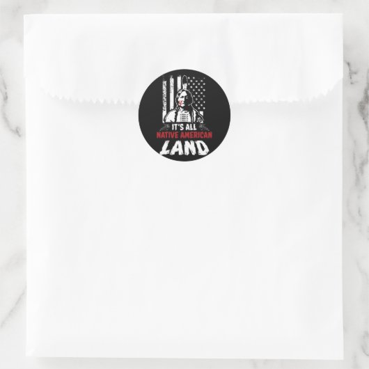 Native American Land Ronde Sticker (Tas)