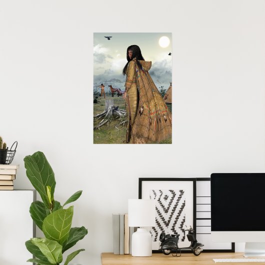 Native American Life Poster (Thuiskantoor)