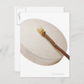 Native American Lijst Drum Briefkaart (Voorkant / Achterkant)