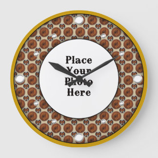 Native American Lijst Your Photo Wall Clock Grote Klok