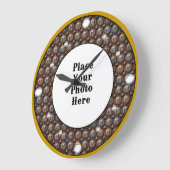 Native American Lijst Your Photo Wall Clock Grote Klok (Hoek)