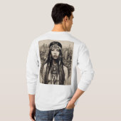 Native American Linework T-shirt ontwerp (Achterkant volledig)