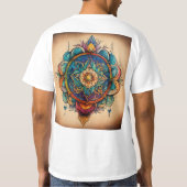 Native American Linework Tattoo Design T-shirt (Achterkant)