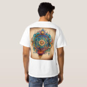 Native American Linework Tattoo Design T-shirt (Achterkant volledig)