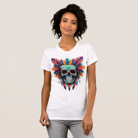 Native American Linework Tattoo T-shirt (Voorkant volledig)