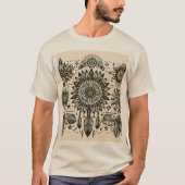 Native American Linework Tattoo T-shirt (Voorkant)