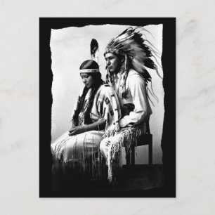 Native American Love koppel Bannock Tribe Aankondigingskaart