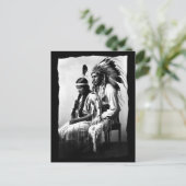  Native American Love koppel Bannock Tribe Aankondigingskaart (Staand voorkant)