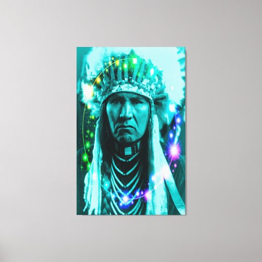 Native American Magical Chief Canvas Afdruk (Voorkant)
