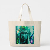 Native American Magical Chief Large Canvas tas (Achterkant)