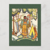 Native American Maiden Briefkaart (Voorkant)