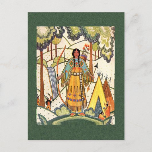Native American Maiden Briefkaart (Voorkant)