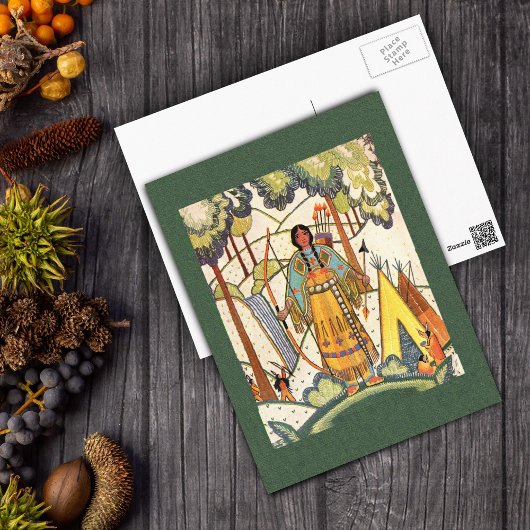 Native American Maiden Briefkaart