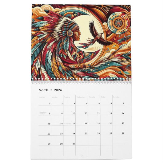 Native American Man Kalender (Mar 2026)