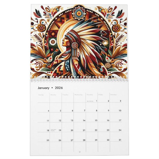 Native American Man Kalender (Jan 2026)