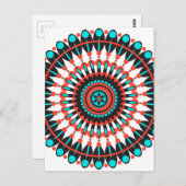 Native American Mandala Briefkaart (Voorkant / Achterkant)