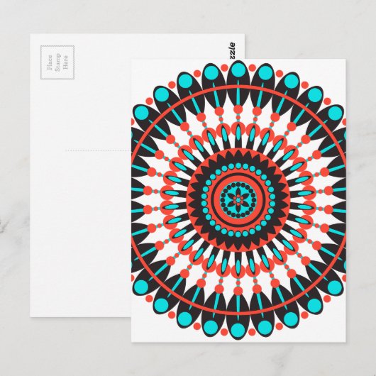 Native American Mandala Briefkaart (Voorkant / Achterkant)