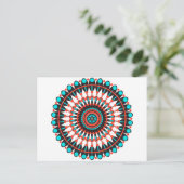 Native American Mandala Briefkaart (Staand voorkant)
