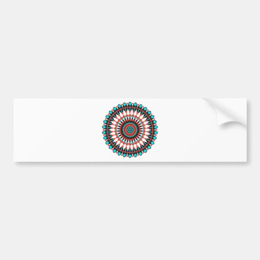Native American Mandala Bumpersticker (Voorkant)