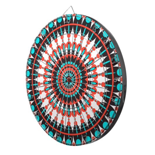 Native American Mandala Dartbord (Voorkant Rechts)