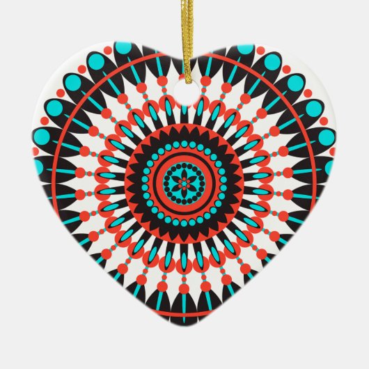 Native American Mandala Keramisch Ornament (Voorkant)