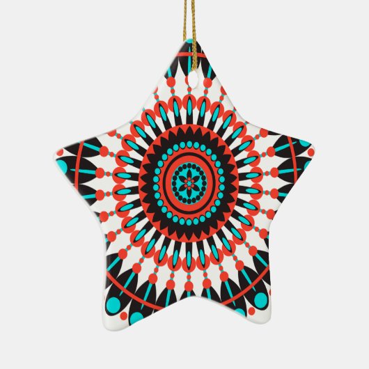 Native American Mandala Keramisch Ornament (Rechts)