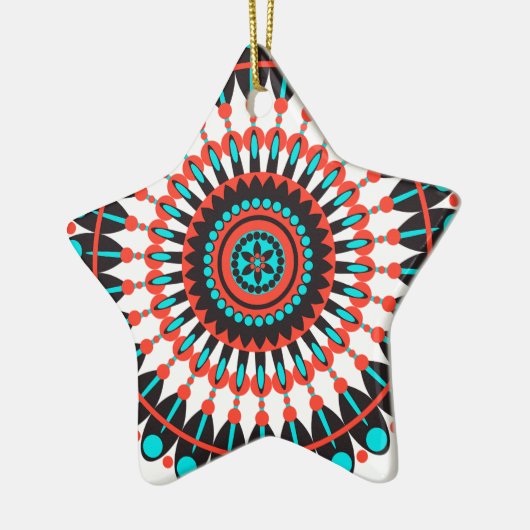 Native American Mandala Keramisch Ornament (Links)