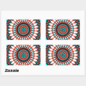 Native American Mandala Rechthoekige Sticker (Vel)