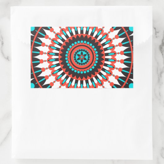 Native American Mandala Rechthoekige Sticker (Tas)