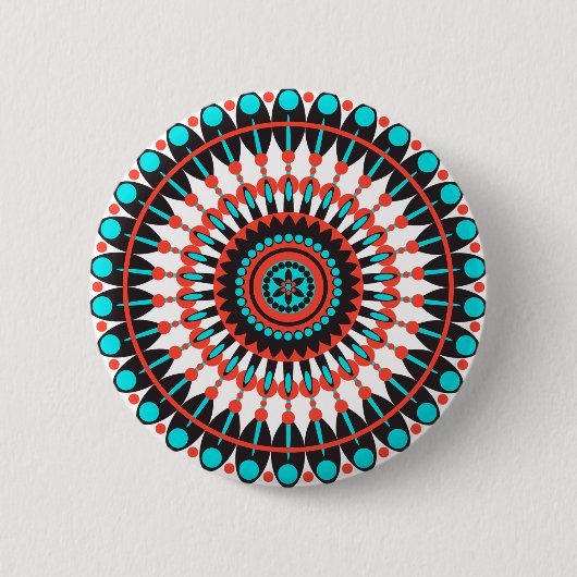 Native American Mandala Ronde Button 5,7 Cm (Voorkant)