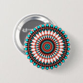Native American Mandala Ronde Button 5,7 Cm (Voorkant /achterkant)