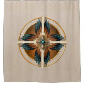Native American Mandala Showgordijn Douchegordijn (Voorkant)