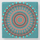 Native American Mandala Stenen Onderzetter (Voorkant)