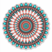 Native American Mandala Sticker (Voorkant)