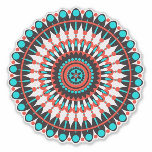 Native American Mandala Sticker (Voorkant)