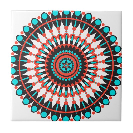 Native American Mandala Tegeltje (Voorkant)
