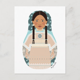 Native American Matryoshka Briefkaart