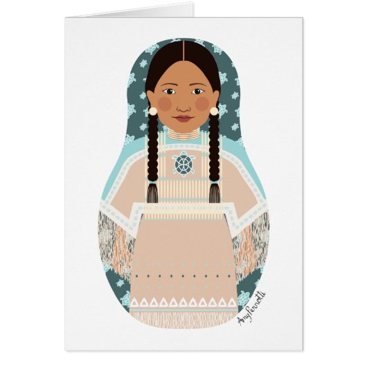 Native American Matryoshka Kaart (Voorkant)